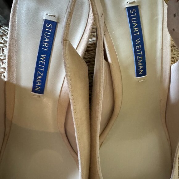 New Stuart Weitzman suede wedge sandals, size 9M - Picture 3 of 6